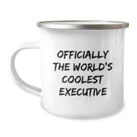 Load image into Gallery viewer, Executive Gifts for Him, Funny Quote, Camping Mug, Unique Christmas Unique Gifts from Men to Executive Friends, Officially The World&#39;s Coolest Executive - Image 1
