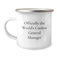 Load image into Gallery viewer, Funny Gifts from Friends for General Manager - Officially The World&#39;s Coolest General Manager Camping Mug - Christmas Unique Gifts for Men - Image 1
