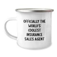 Load image into Gallery viewer, Funny Insurance Sales Agent Gifts for Men - Officially The World&#39;s Coolest Insurance Sales Agent Camping Mug, Christmas Unique Gifts from Friends - Image 1
