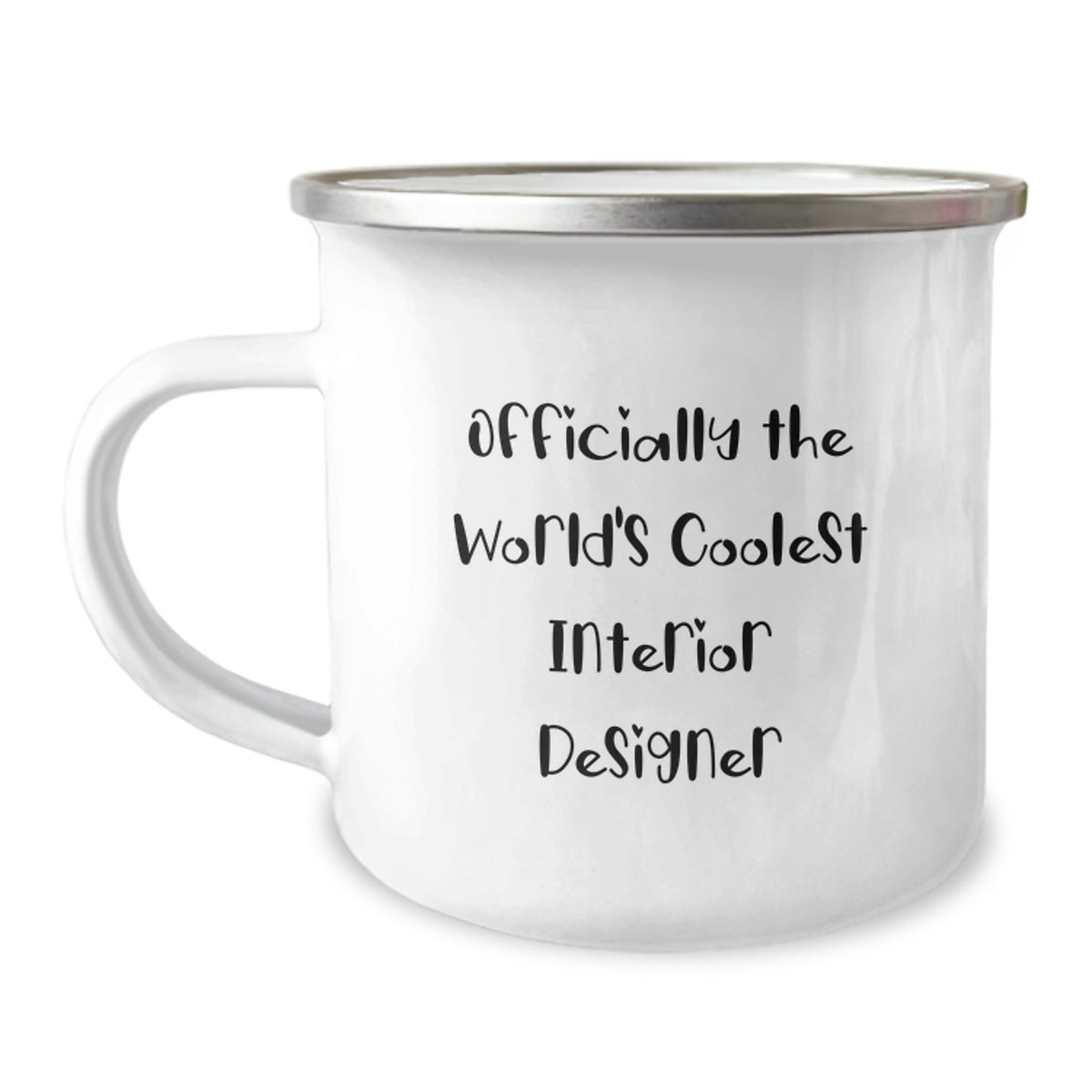 Funny Gifts from Friends to Interior Designer Camping Mug, Officially The World's Coolest Interior Designer, Christmas Unique Mugs for Men Women - Image 1