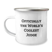 Load image into Gallery viewer, Funny Judge Gifts for Christmas - Officially The World&#39;s Coolest Judge - Camping Mug - Image 1
