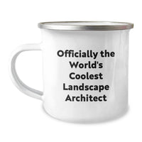 Load image into Gallery viewer, Funny Landscape Architect Gifts, Unique Christmas Unique Gifts for Men from Friends, &#39;Officially The World&#39;s Coolest Landscape Architect&#39; Camping Mug - Image 1
