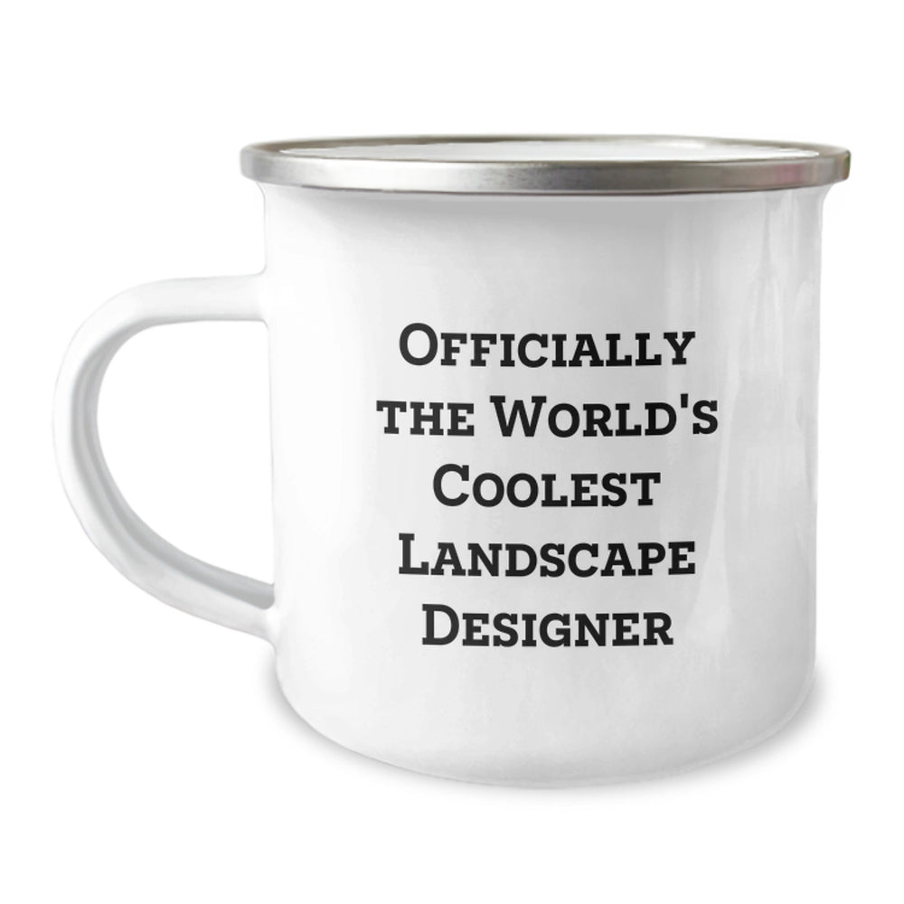 Funny Landscape Designer Gifts from Friends for Men's Christmas Unique Mugs - Officially The World's Coolest Landscape Designer - Image 1