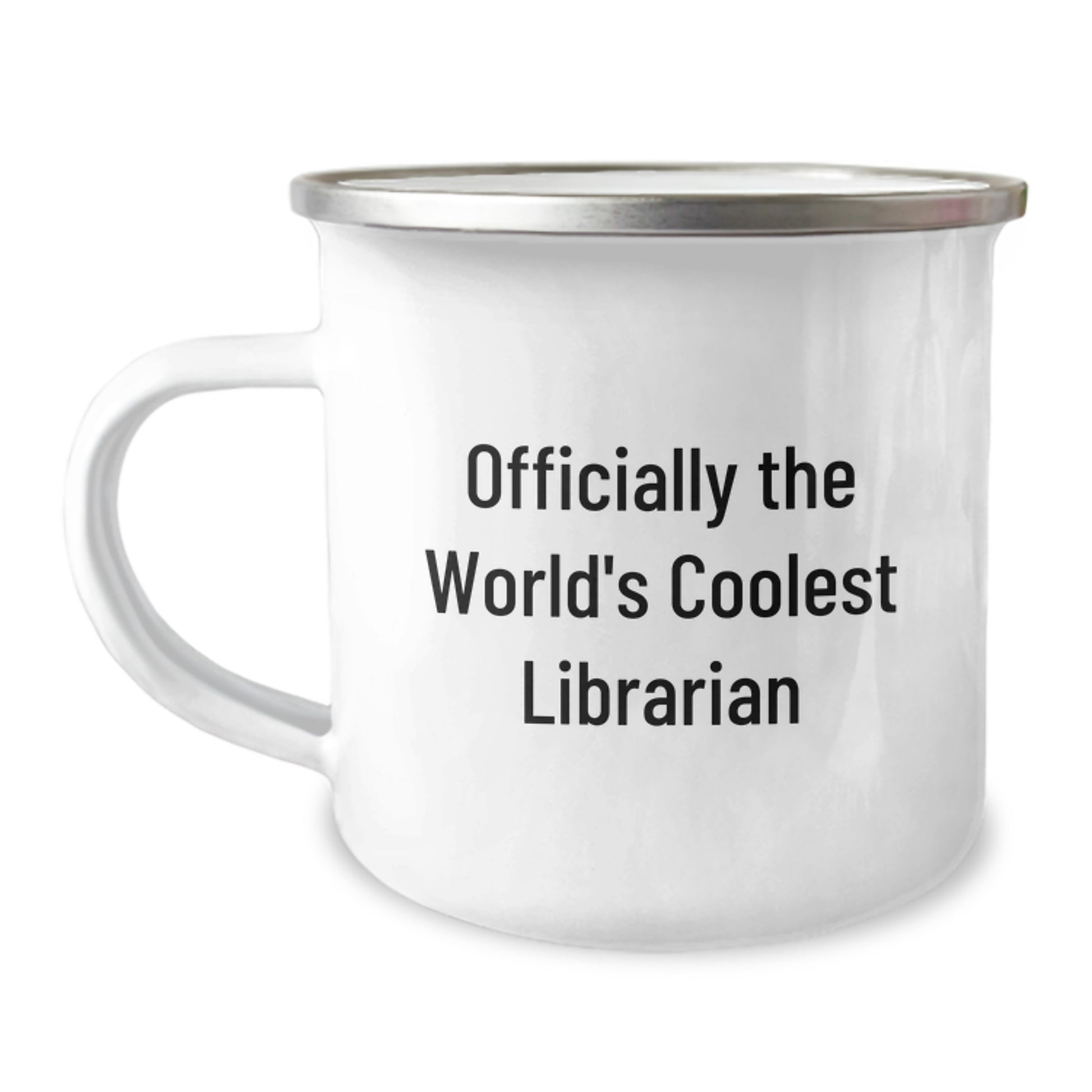 Funny Gifts from Friends for Librarian - Officially The World's Coolest Librarian Camping Mug - Unique Christmas Unique Gifts for Librarian Men - Image 1