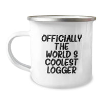 Load image into Gallery viewer, Funny Logger Gifts for Him, Officially The World's Coolest Logger Christmas Unique Presents, Gifts from Friends to Family - Camping Mug - Image 1
