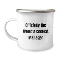 Load image into Gallery viewer, Funny Manager Gifts, The World&#39;s Coolest Manager Quote Camping Mug, Christmas Unique Gifts from Men to Coworkers - Image 1
