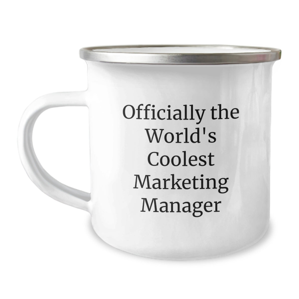 Funny Marketing Manager Gifts for Men, Officially The World's Coolest Marketing Manager Camping Mug with Enamel Finish, Christmas Unique Gifts from Friends - Image 1
