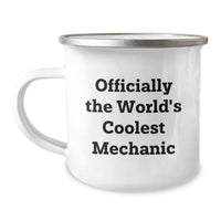 Load image into Gallery viewer, Gifts from Friends for the Mechanic in Your Life - Officially the World&#39;s Coolest Mechanic Camping Mug, Funny Mechanic Gift for Men, Stainless Steel Enamel Finish - Image 1
