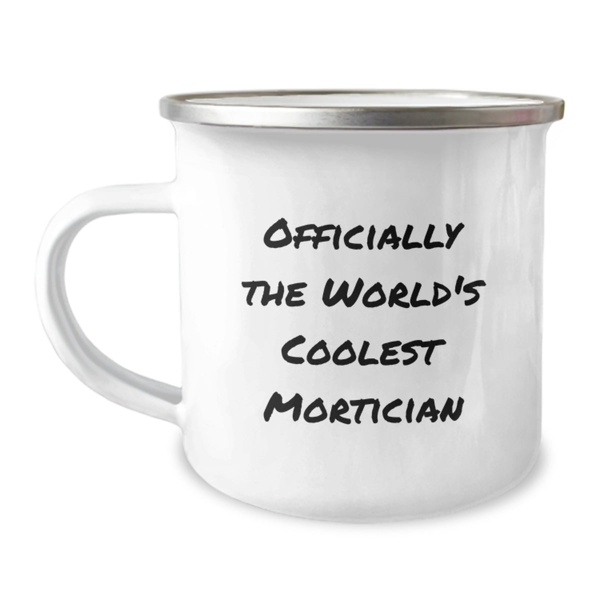 Funny Mortician Gifts for Men, Unique Christmas Memorable Presents from Friends to Family, Camping Mug with Quote 'Officially The World's Coolest Mortician' - Image 1