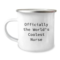 Load image into Gallery viewer, Funny Nurse Gifts from Men - &#39;Officially The World&#39;s Coolest Nurse&#39; Camping Mug for Christmas Unique Gifts - Image 1
