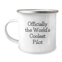 Load image into Gallery viewer, Pilot Gifts for Him, Unique Funny Pilot Christmas Unique Gifts from Friends to Men Pilot Lover, Pilot Camping Mug, 'Officially The World's Coolest Pilot' - Image 1
