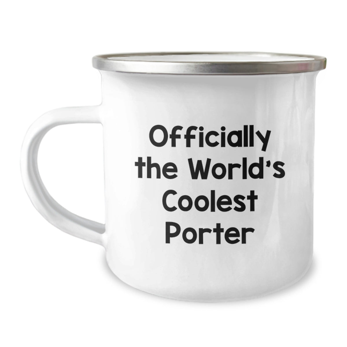 Funny Porter Gifts Christmas Unique Gifts from Men to Friends Camping Mug - 'Officially The World's Coolest Porter' - Image 1