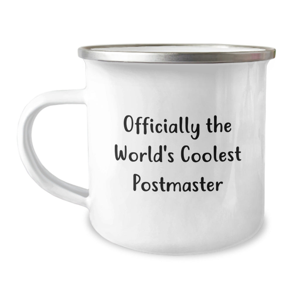 Funny Postmaster Gifts from Men - Officially The World's Coolest Postmaster Christmas Unique Gifts for Postmaster Camping Mug - Image 1