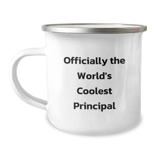 Funny Principal Gifts, Unique Camping Mug for Principal, 'Officially The World's Coolest Principal' Mugs for Christmas Unique Gifts from Friends to Principal - Image 1