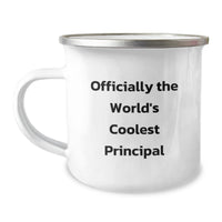 Load image into Gallery viewer, Funny Principal Gifts, Unique Camping Mug for Principal, &#39;Officially The World&#39;s Coolest Principal&#39; Mugs for Christmas Unique Gifts from Friends to Principal - Image 1
