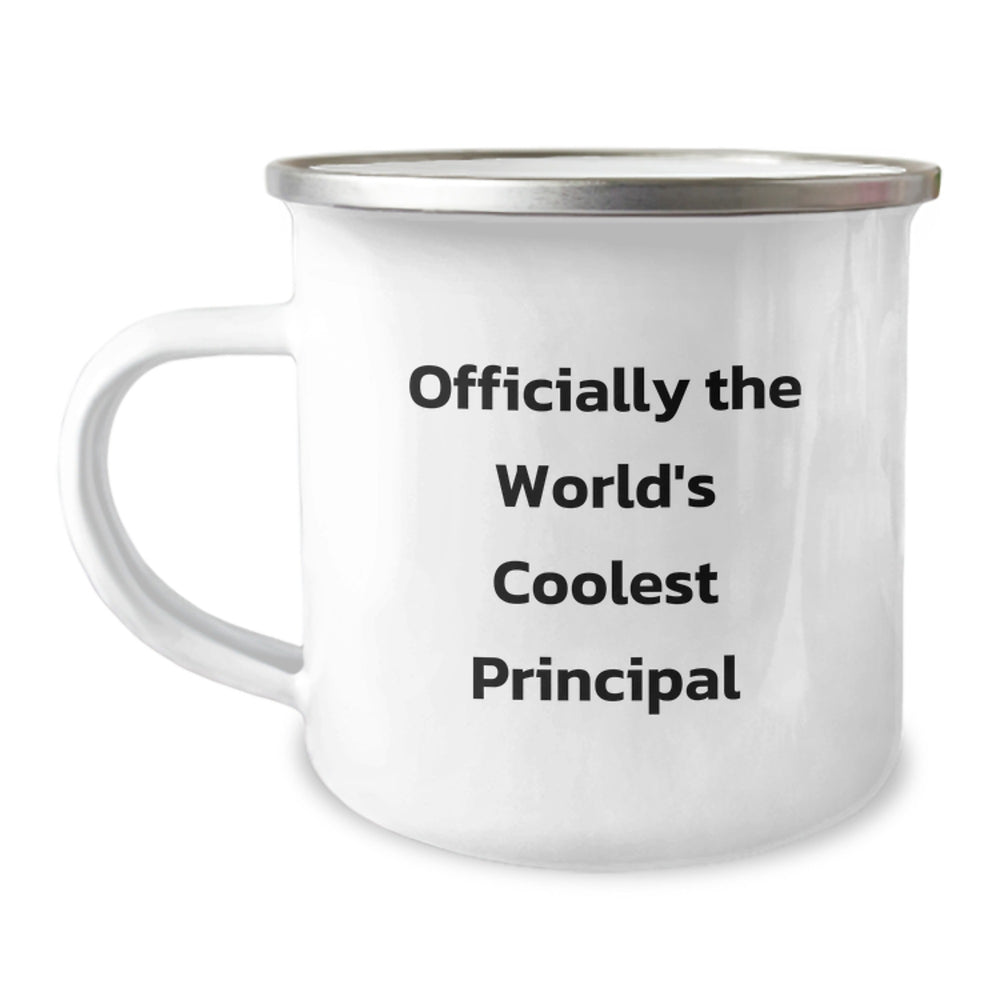 Funny Principal Gifts, Unique Camping Mug for Principal, 'Officially The World's Coolest Principal' Mugs for Christmas Unique Gifts from Friends to Principal - Image 1