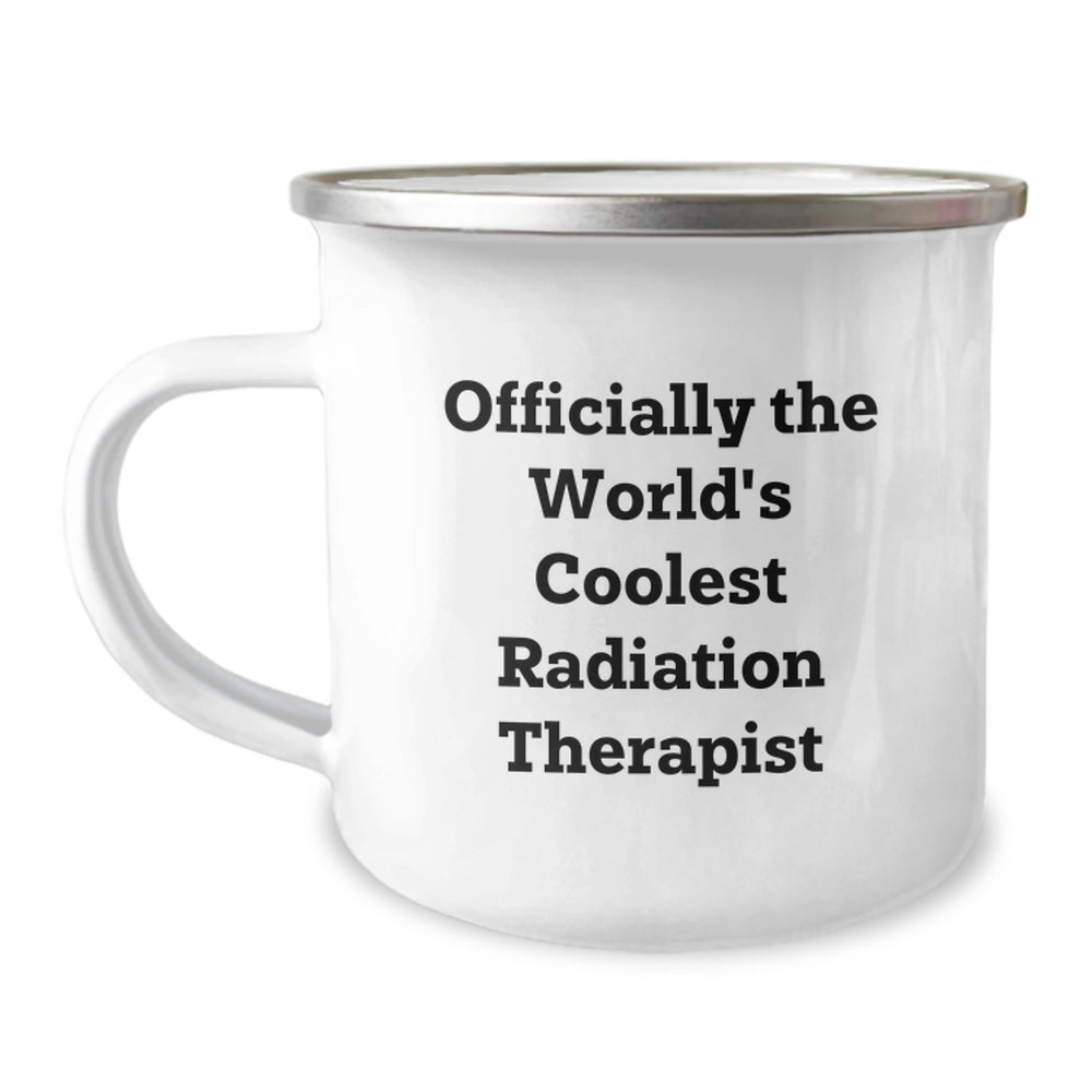 Funny Christmas Unique Gifts for Radiation Therapist - Officially The World's Coolest Radiation Therapist, Men and Women Camping Mug, Unique Gifts from Friends and Family - Image 1