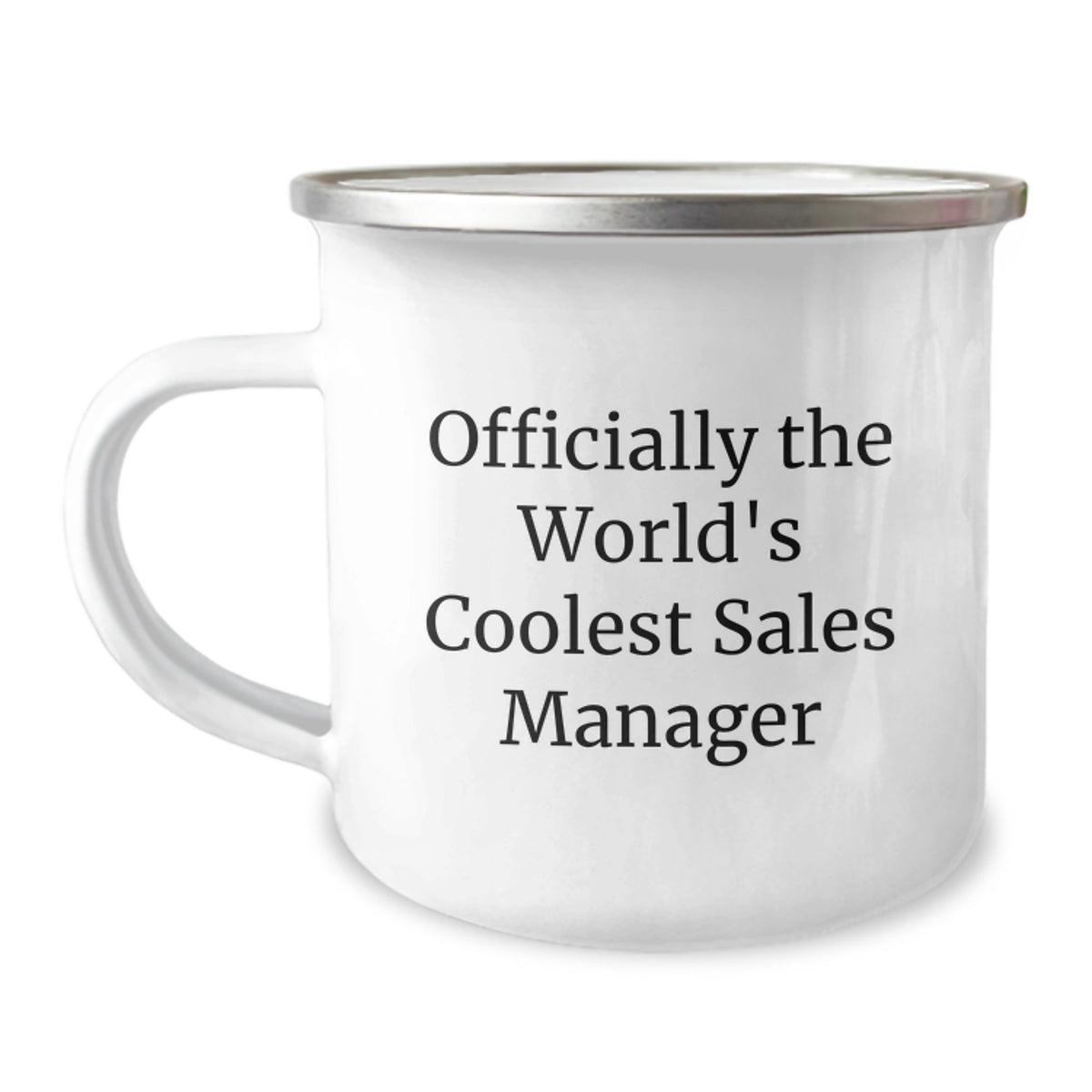 Funny 'Officially The World's Coolest Sales Manager' Christmas Unique Gifts from Friends to Sales Manager Camping Mug - Image 1