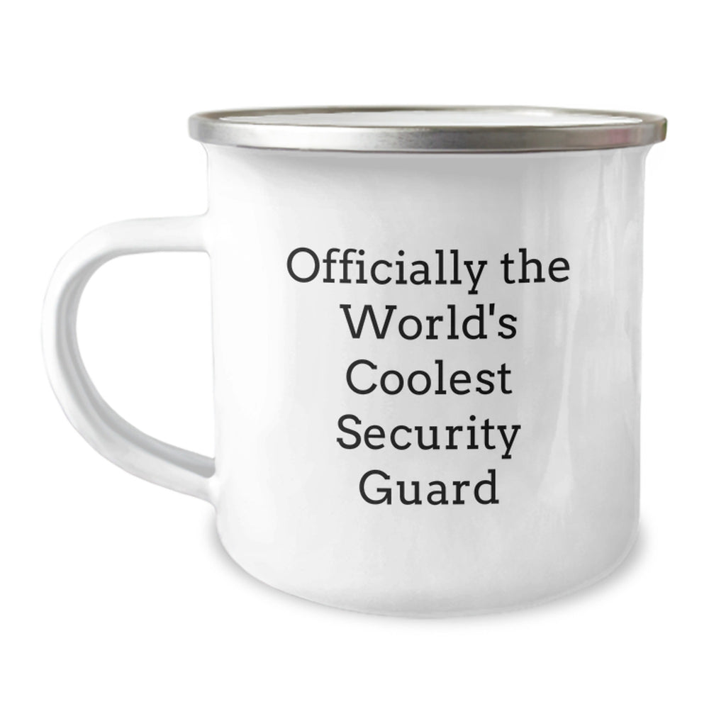 Funny Security Guard Gifts for Men, Women, Friends, Coworkers, Family - 'Officially The World's Coolest Security Guard' Camping Mug, Graduation Unique Gifts from Friends - Image 1