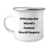 Load image into Gallery viewer, Funny Sheriff Deputy Gifts for Men - Camping Mug, Officially The World&#39;s Coolest Sheriff Deputy, Christmas Unique Gifts from Friends to Sheriff Deputy - Image 1

