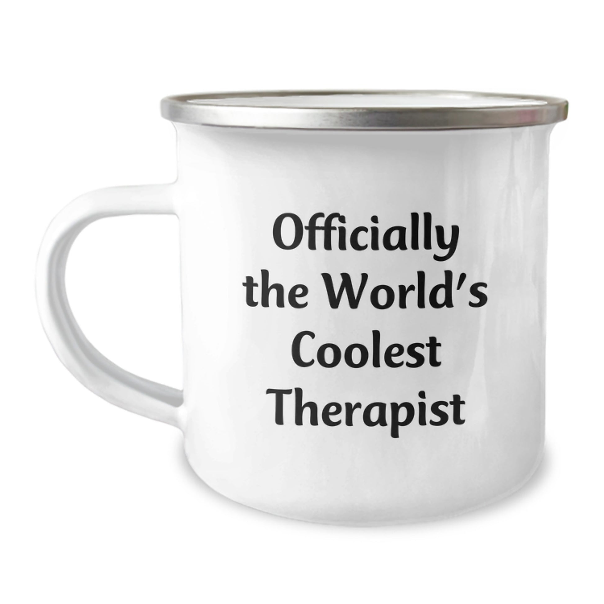 Gifts for Therapists, Funny Quote Camping Mugs, Officially The World's Coolest Therapist, Unique Christmas Unique Gifts from Friends - Image 1