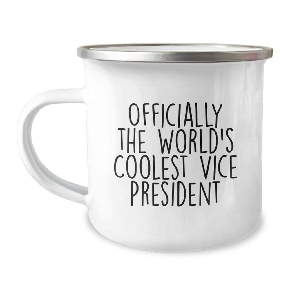 Funny Vice President Gifts, World's Coolest VP Mug for Christmas, Perfect Camping Cup for Men Friends - Image 1