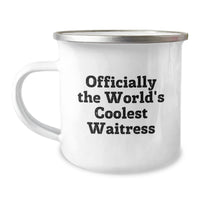 Load image into Gallery viewer, Gifts for the World&#39;s Coolest Waitress, Fun Camping Mug for Friends and Family, Officially Quirky Waitress Gifts on Christmas - Image 1
