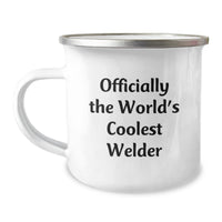 Load image into Gallery viewer, Funny &#39;The World&#39;s Coolest Welder&#39; Christmas Unique Gifts for Men from Friends and Family - Officially The World&#39;s Coolest Welder Camping Mug - Image 1
