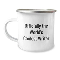 Load image into Gallery viewer, Funny Writer Gifts from Friends for Christmas Unique Camping Mug - Officially The World&#39;s Coolest Writer - Image 1
