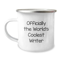 Load image into Gallery viewer, Funny Christmas Unique Gifts from Friends for Writers, Officially The World&#39;s Coolest Writer Camping Mug Writer Gifts - Image 1
