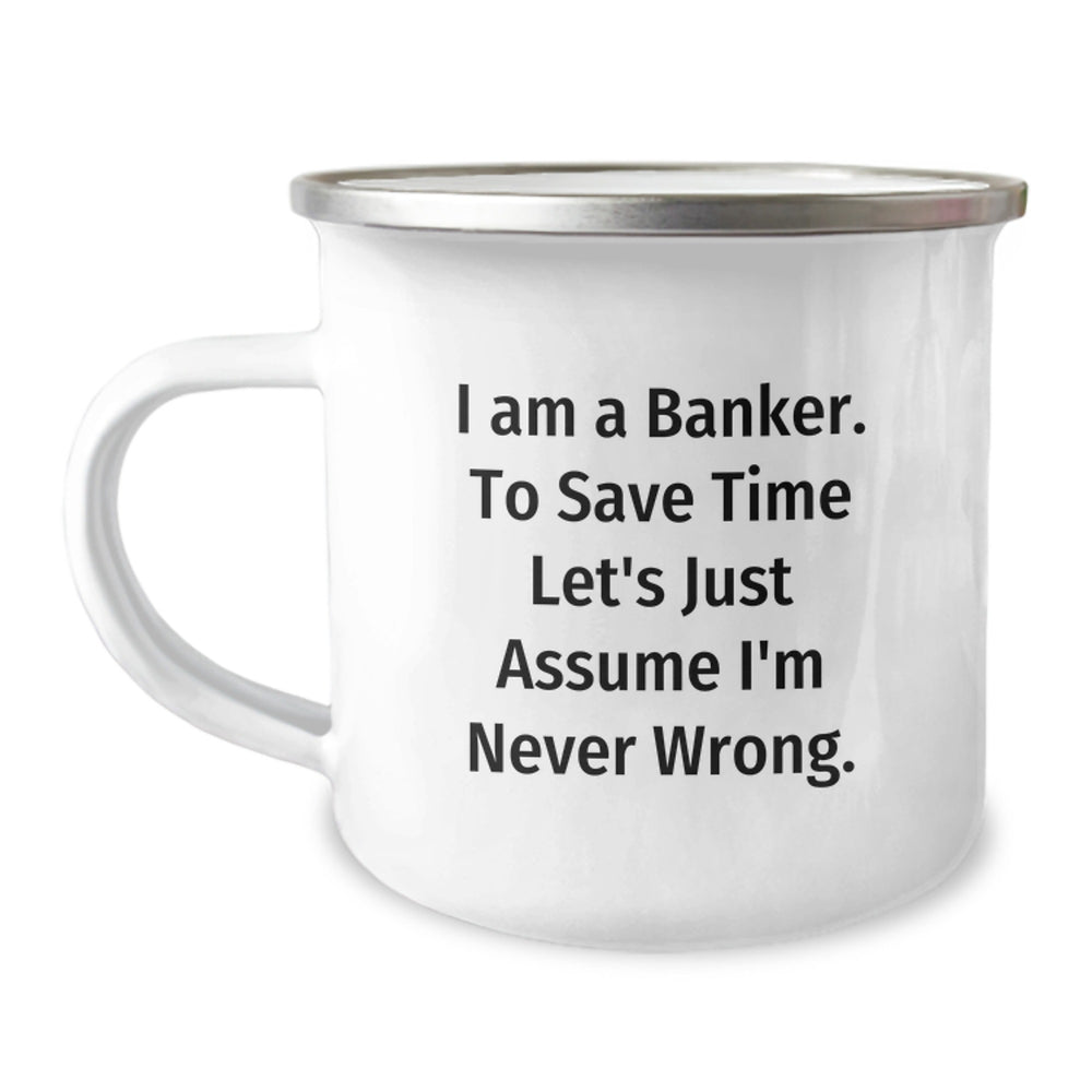Funny Banker Gifts from Family - Gift for Banker Friends, Christmas Unique Gifts for Banker Colleagues, Camping Mug for Banker Men - Image 1