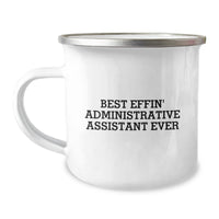 Load image into Gallery viewer, Funny Administrative Assistant Gifts from Men to Women, Best Effin&#39; Camping Mug for Christmas Unique Gifts - Image 1
