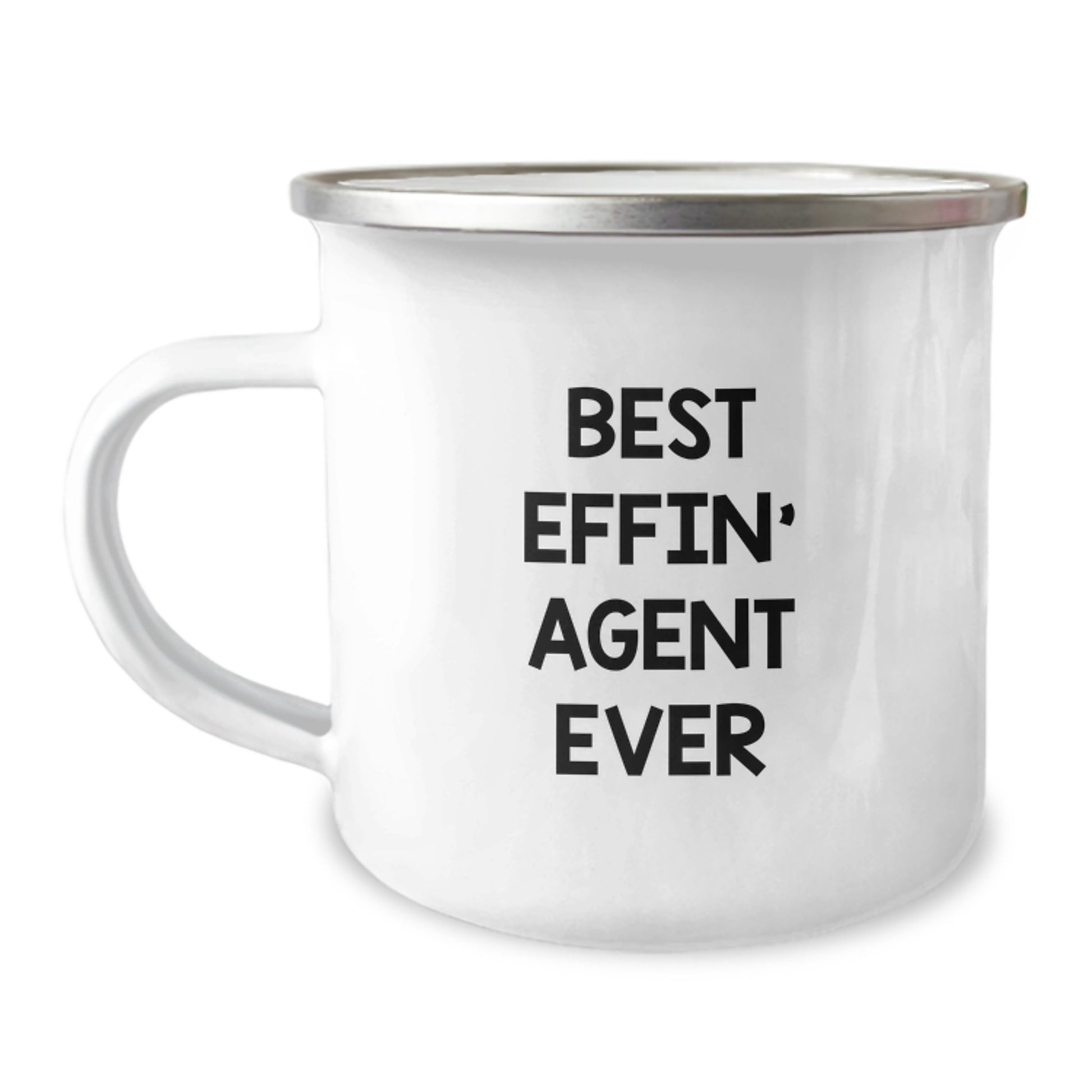 Funny Agent Gifts from Men, Best Effin' Agent Ever Camping Mug for Christmas Unique Presents, Stainless Steel Insulated Agent Coffee Mug - Image 1