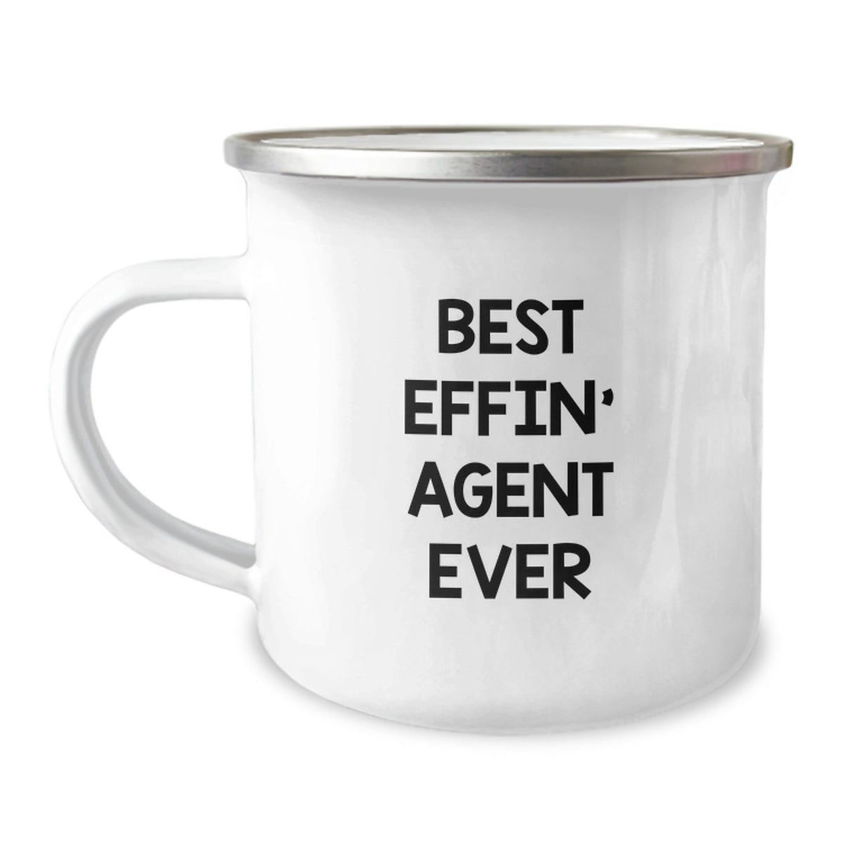 Funny Agent Gifts from Men, Best Effin' Agent Ever Camping Mug for Christmas Unique Presents, Stainless Steel Insulated Agent Coffee Mug - Image 1