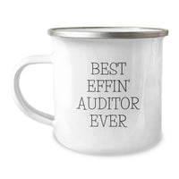 Load image into Gallery viewer, Funny Gifts for Auditors, Best Effin&#39; Auditor Ever, 12 oz Stainless Steel Camping Mug, Christmas Unique Gifts from Friends to Men, Women, Family - Image 1
