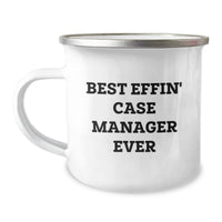 Load image into Gallery viewer, Funny, Inspirational Case Manager Gifts from Friends, Best Effin&#39; Case Manager Ever Christmas Unique Mugs for Men - Image 1
