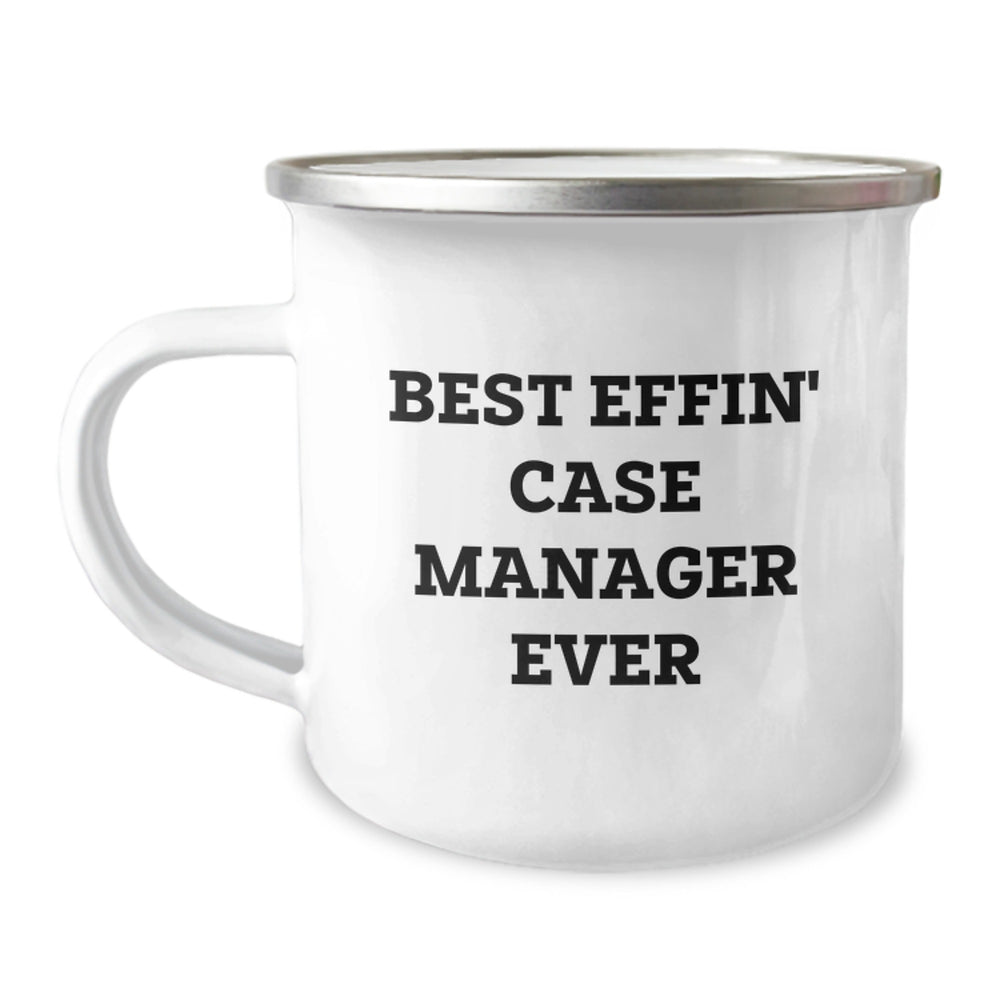 Funny, Inspirational Case Manager Gifts from Friends, Best Effin' Case Manager Ever Christmas Unique Mugs for Men - Image 1