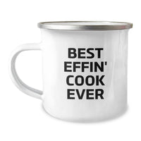 Load image into Gallery viewer, Funny Christmas Unique Gifts from Men for Cooks, Best Effin&#39; Cook Ever Camping Mug for Men, Women, Friends, Family, Unique Camping Mug Gifts for Cooks - Image 1
