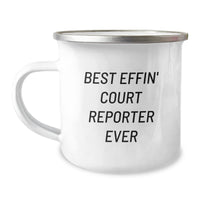 Load image into Gallery viewer, Funny Court Reporter Gifts from Friends for Court Reporter Camping Mug, Best Effin&#39; Court Reporter Ever Holiday Unique Gifts, Perfect for Court Reporter Men Women - Image 1
