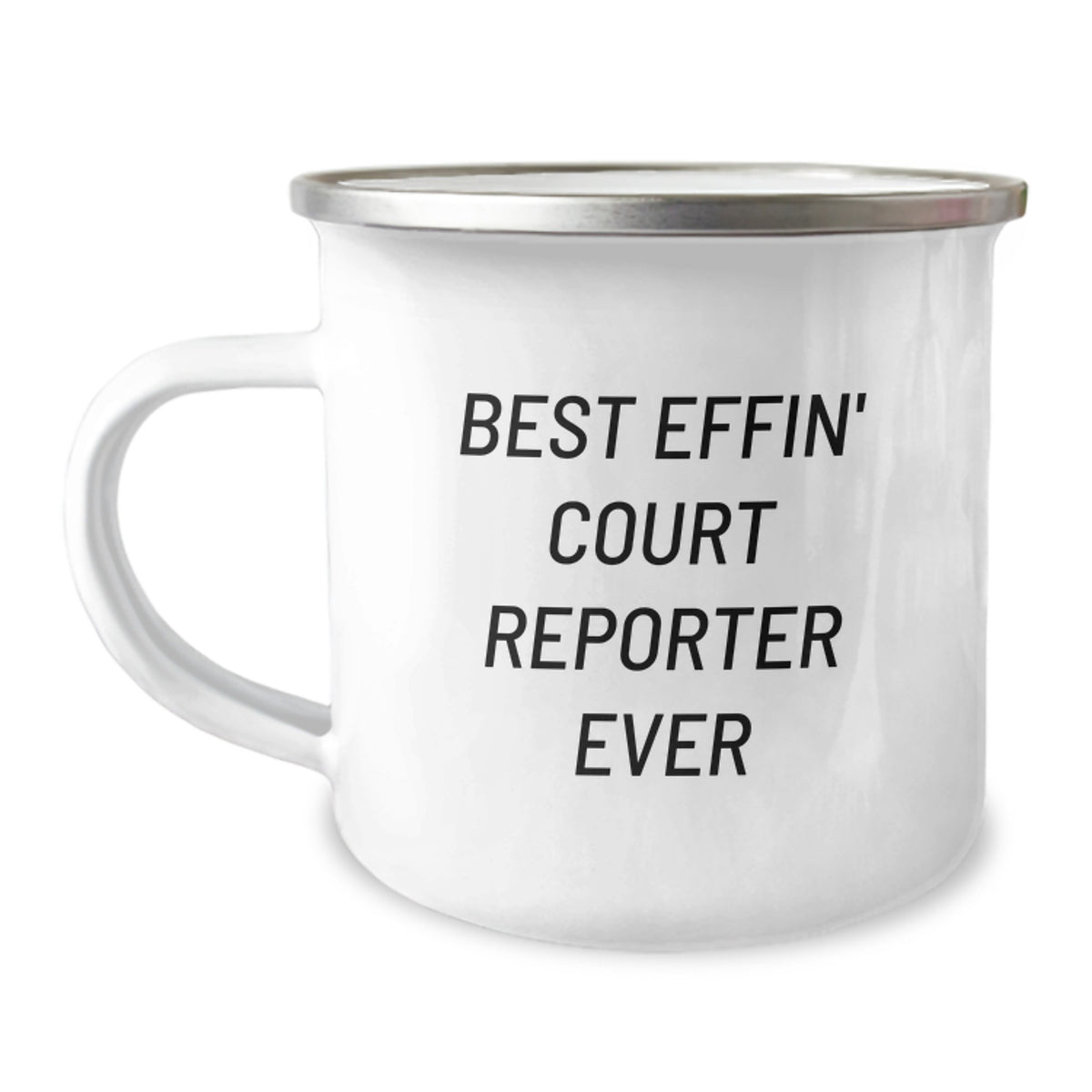 Funny Court Reporter Gifts from Friends for Court Reporter Camping Mug, Best Effin' Court Reporter Ever Holiday Unique Gifts, Perfect for Court Reporter Men Women - Image 1