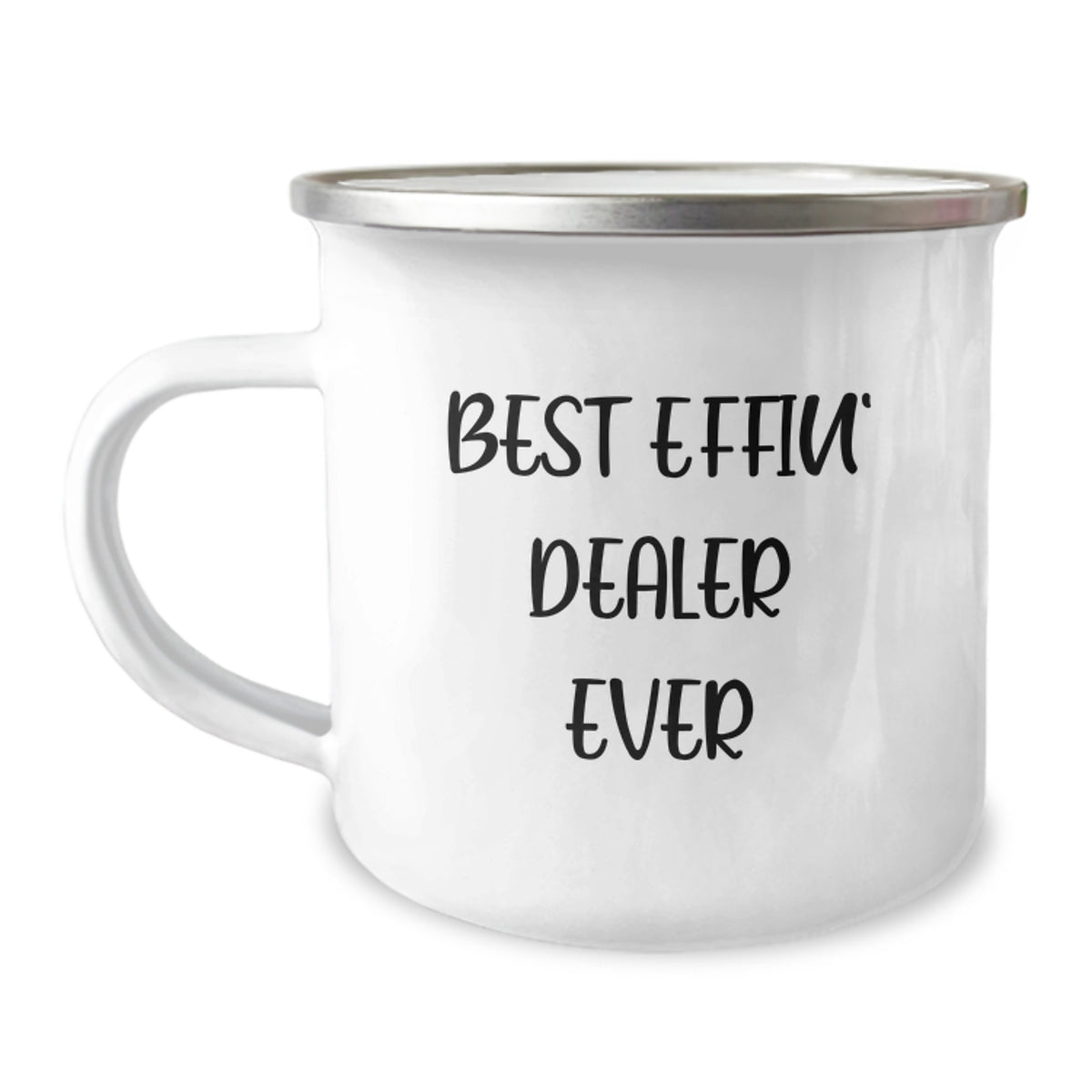 Funny Dealer Gifts from Men - Best Effin' Dealer Ever Camping Mug for Dealer Friends, Christmas Unique Gifts for Camping Lovers - Image 1