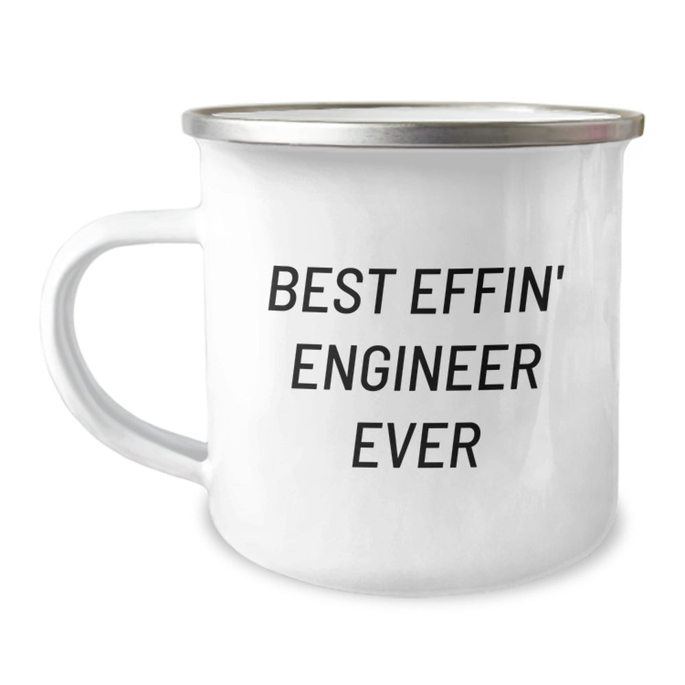 Funny Engineer Gifts for Men, Best Effin' Engineer Ever Camping Mug, Christmas Unique Presents, Gifts from Engineer Friends - Image 1
