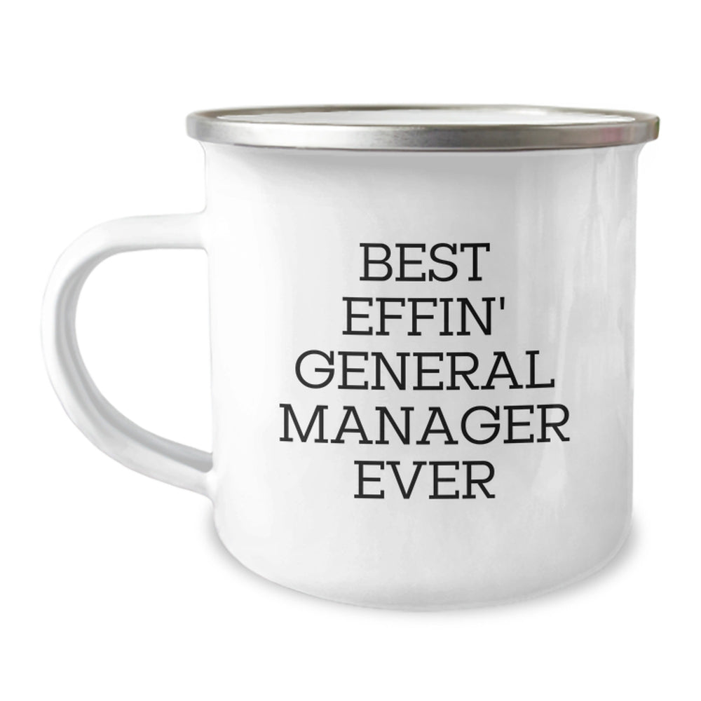 Funny General Manager Gifts for Men, Best Effin' General Manager Ever Camping Mug, Unique Christmas Unique Gifts from Family, Friends, or Coworkers for General Manager - Image 1