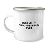 Load image into Gallery viewer, Funny groundskeeper Gifts for Men, Unique Camping Mugs for groundskeeper, Best Effin' groundskeeper Ever Christmas Unique Gifts from Friends - Image 1
