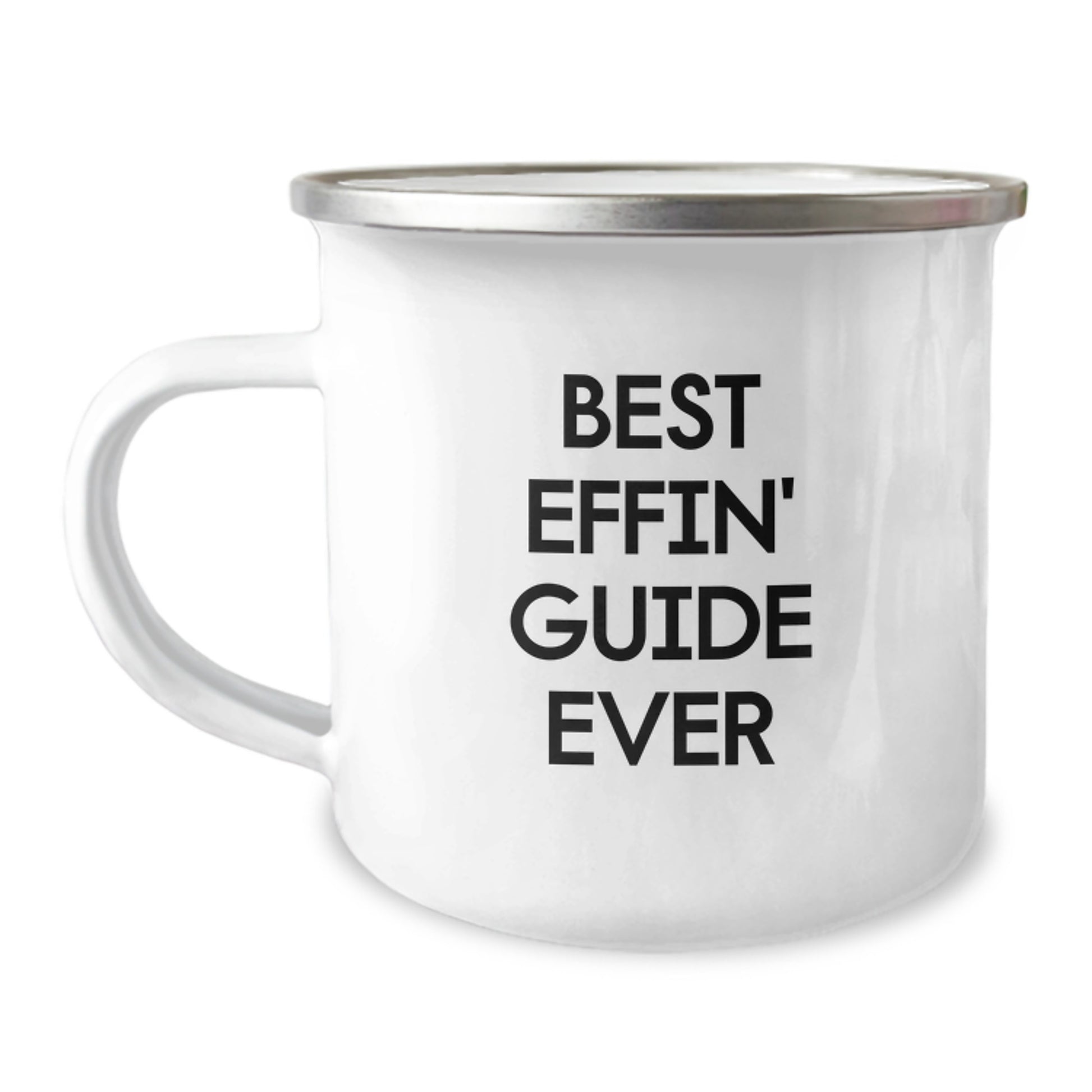 Funny Guide Gifts for Men Christmas Unique Mugs - Best Effin' Guide Ever Camping Mug - Image 1