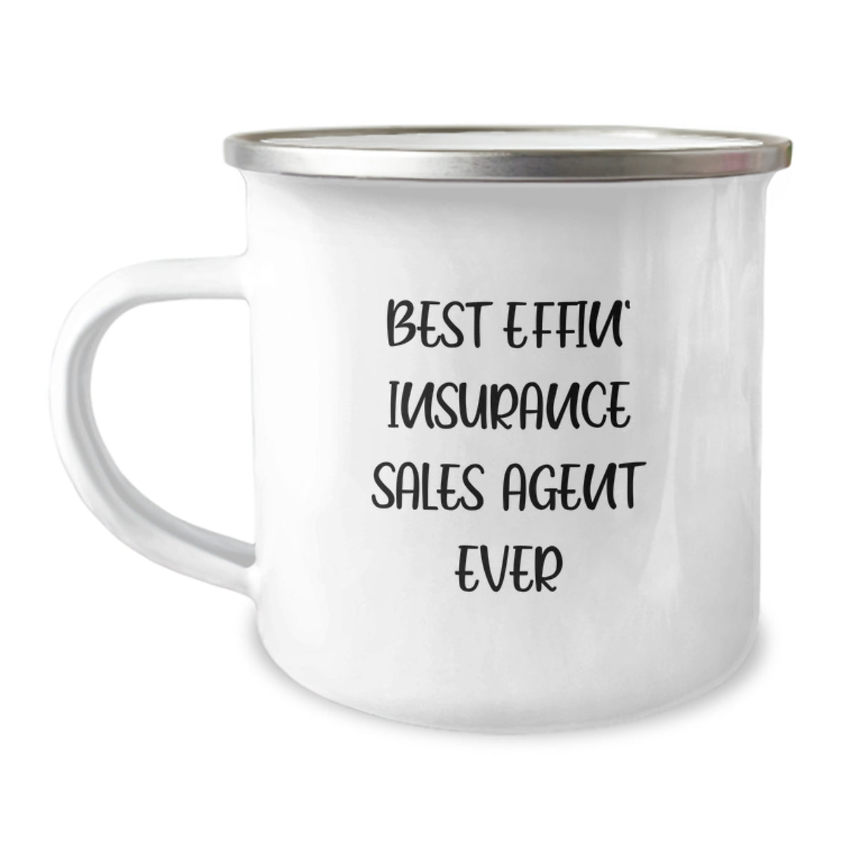 Funny Gifts from Friends to Insurance Sales Agent Men Best Effin' Camping Mug, Christmas Unique Gifts for Insurance Sales Agent, Best Effin' Ever - Image 1
