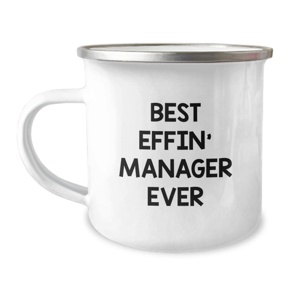 Funny Gifts from Friends for Best Effin' Manager Ever - Best Camping Mug for Men on Christmas - Image 1