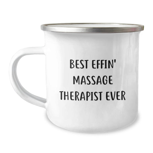 Funny Massage Therapist Gifts from Friends - Best Effin' Massage Therapist Ever Christmas Unique Mugs for Men Women Coworkers Family - Image 1