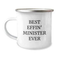Load image into Gallery viewer, Funny Christmas Unique Gifts for Minister, Best Effin&#39; Minister Ever Stainless Steel Camping Mug, Unique Minister Gifts from Friends - Image 1
