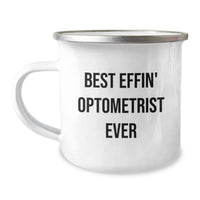 Load image into Gallery viewer, Optometrist Gifts from Family - Funny Best Effin Camping Mug for Men, Stainless Steel with Enamel Finish, 12 oz Capacity, Perfect for Christmas Unique Gifts - Image 1

